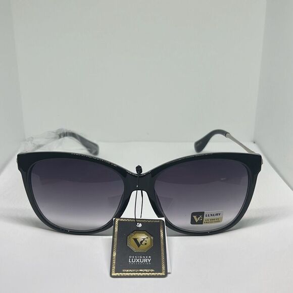 VG Cat Eye Bling Blue Women’s Sunglasses - Picture 3 of 3